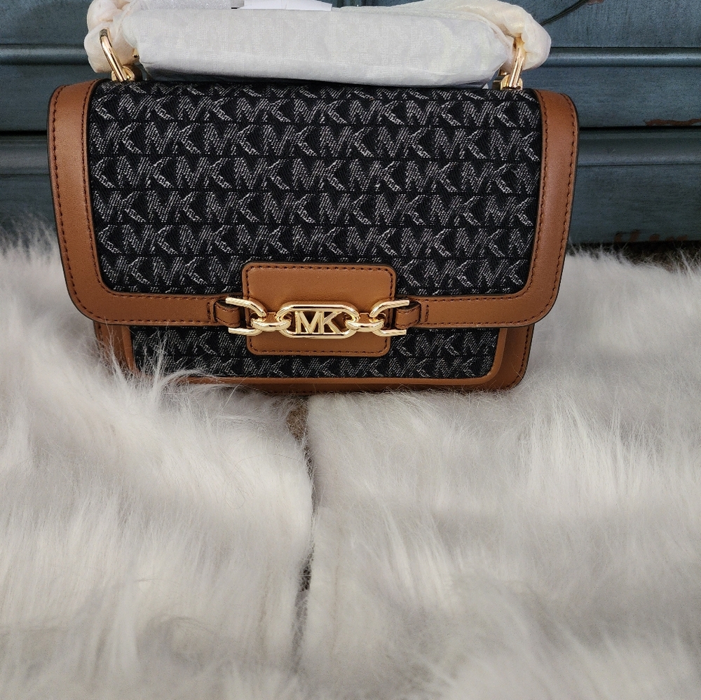 Michael kors HTF RARE denim heather crossbody bag handbag new nwt